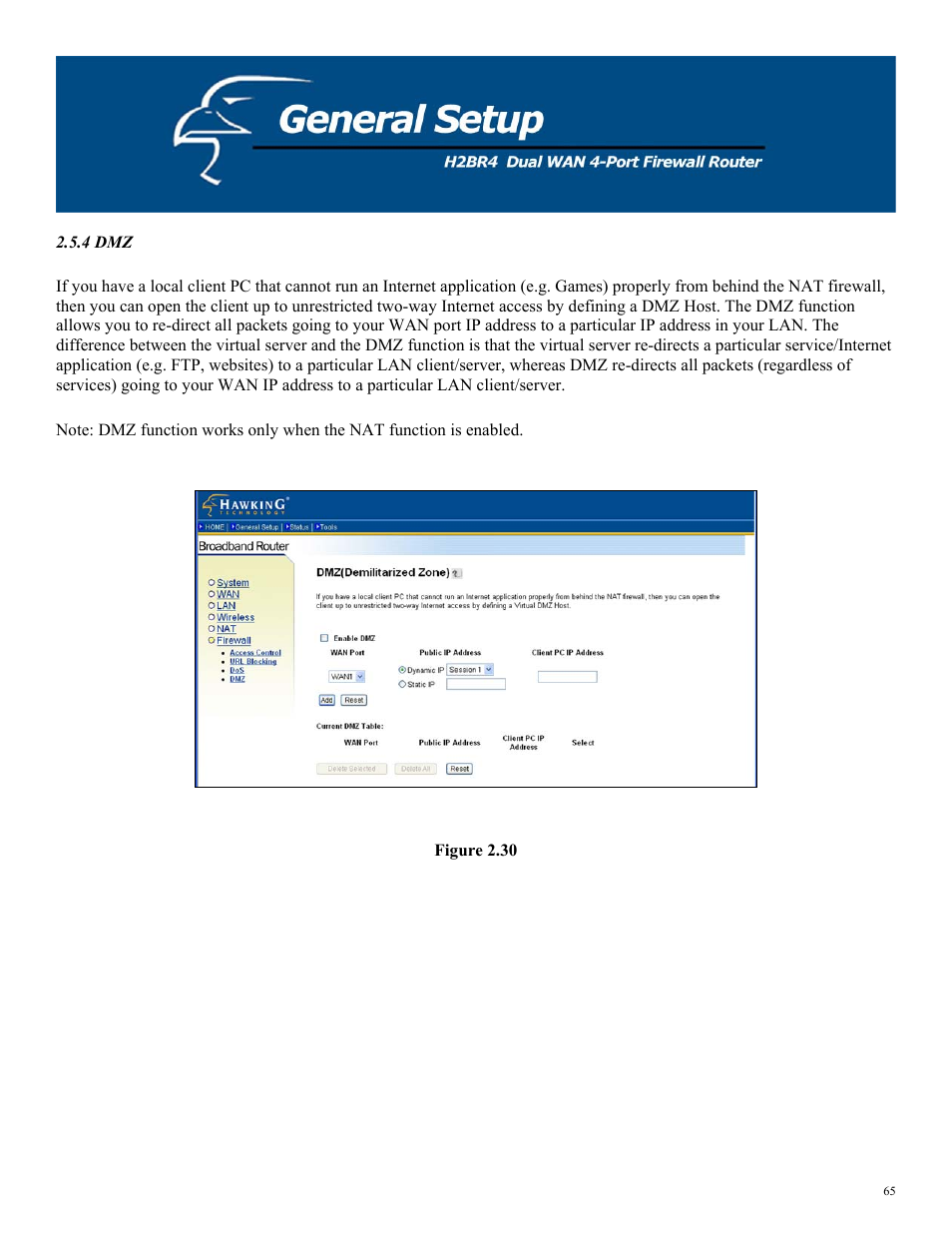 4 dmz | Hawking Technology H2BR4 User Manual | Page 65 / 82