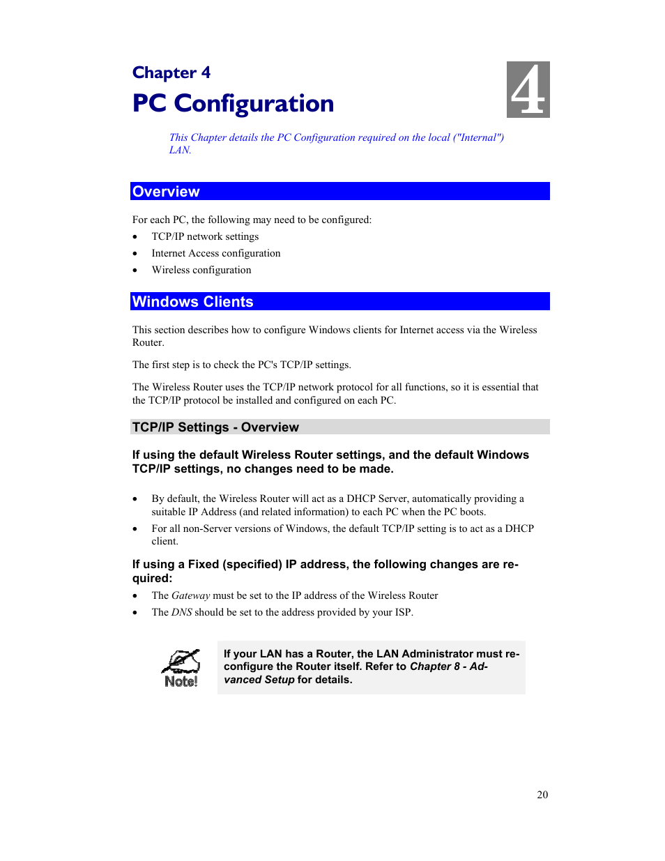 Pc configuration | Hawking Technology HWR54G User Manual | Page 24 / 90