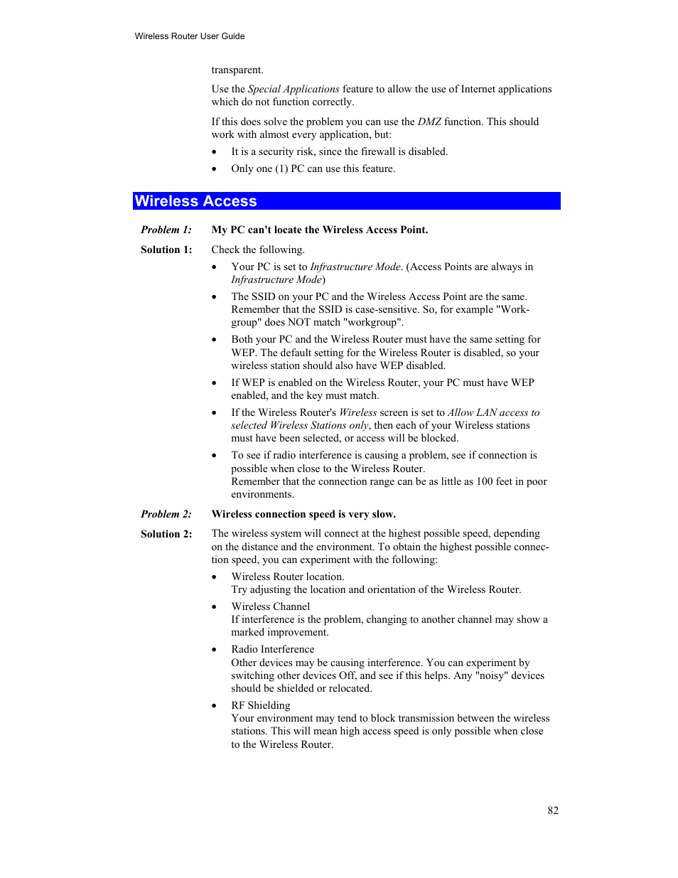 Wireless access | Hawking Technology HWR54G User Manual | Page 86 / 90