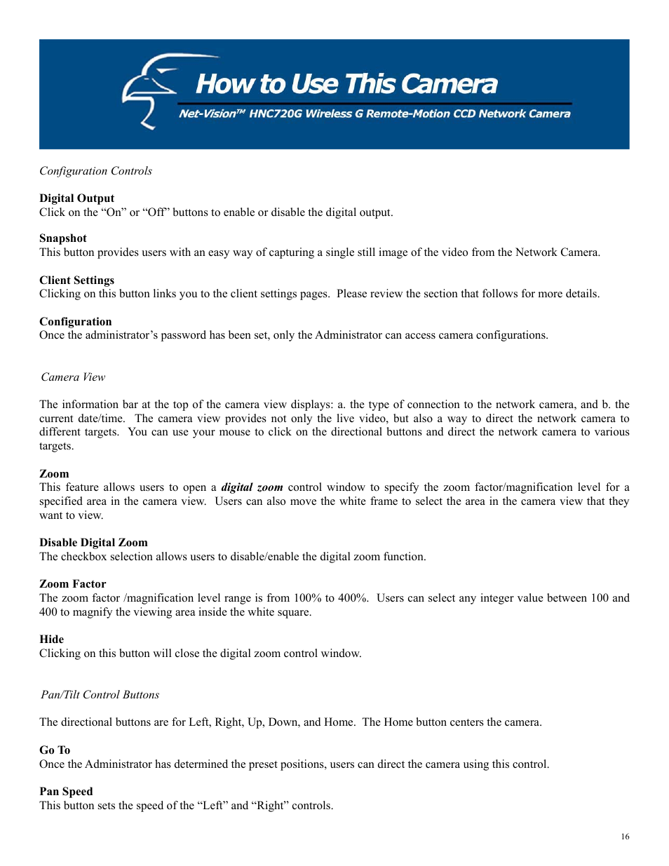 Hawking Technology HNC720G User Manual | Page 16 / 65