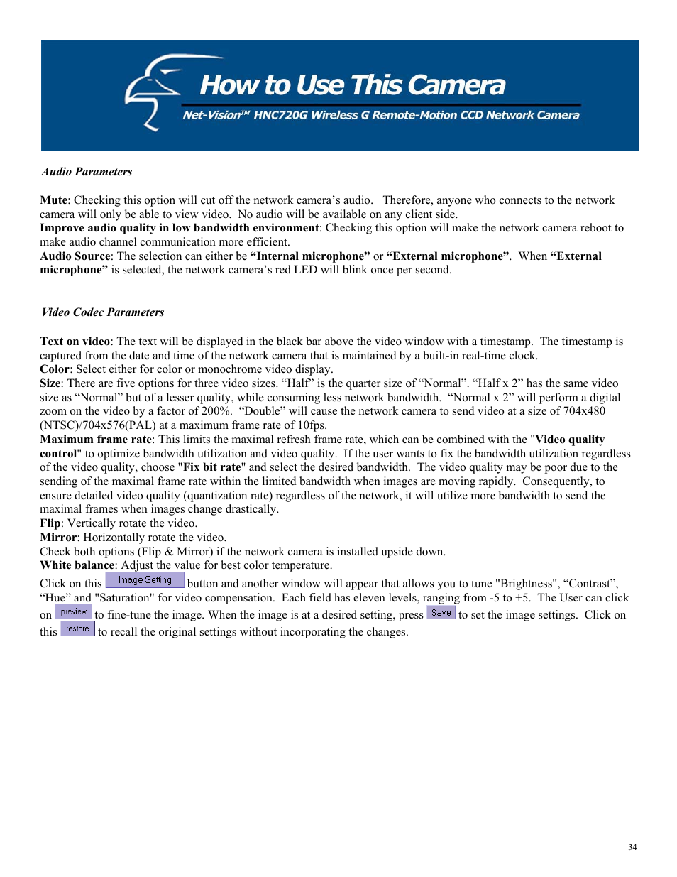 Hawking Technology HNC720G User Manual | Page 34 / 65