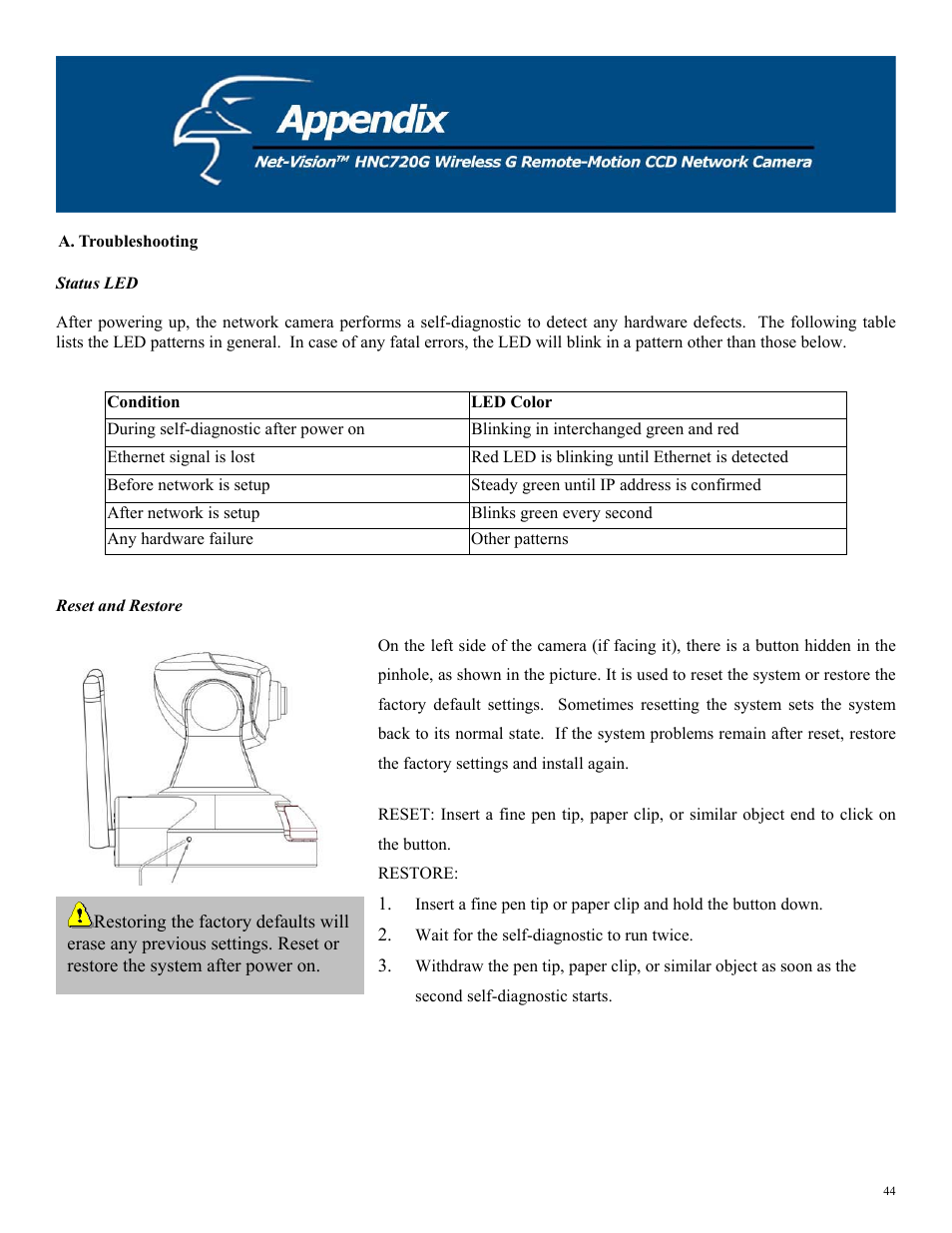 Hawking Technology HNC720G User Manual | Page 44 / 65