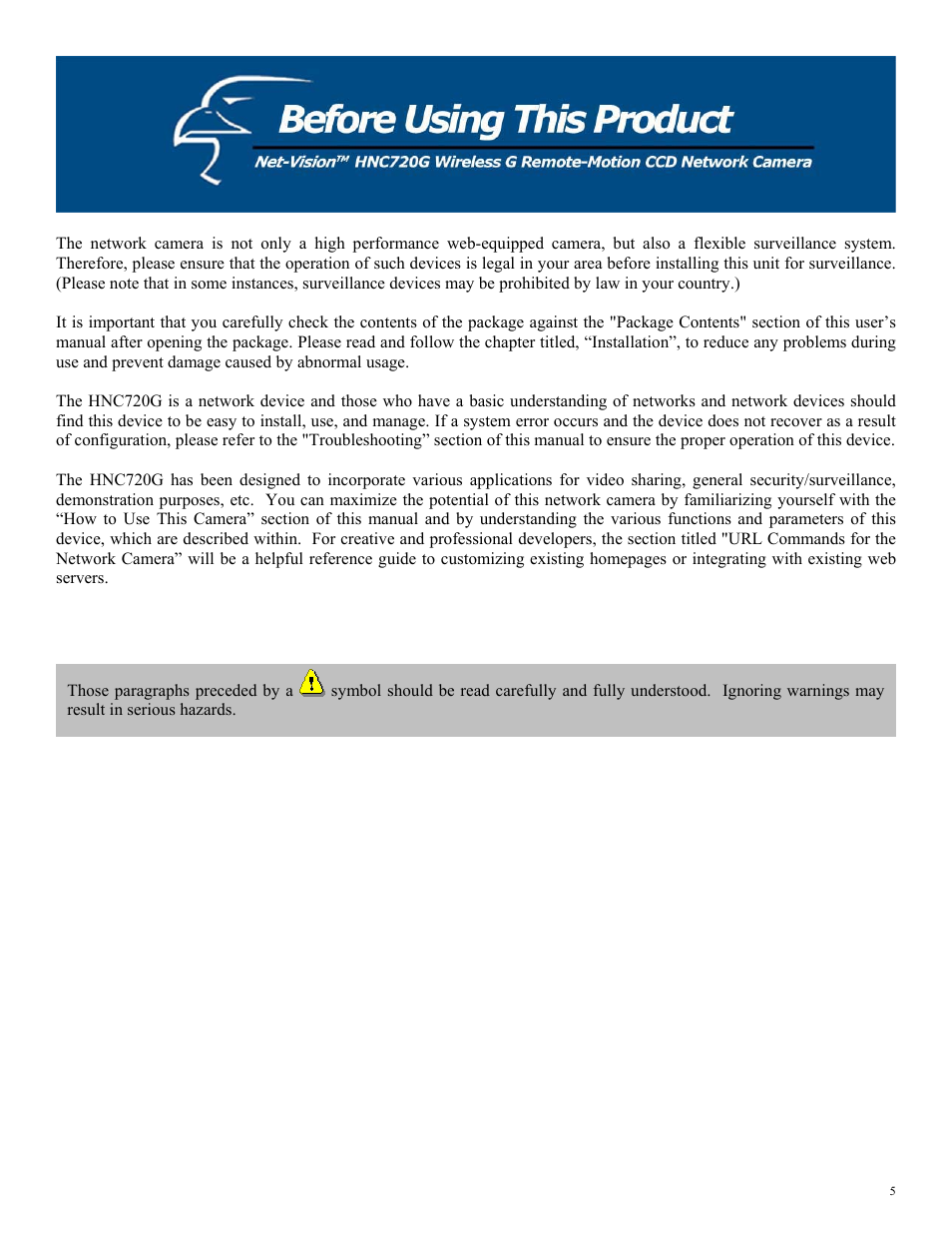 Hawking Technology HNC720G User Manual | Page 5 / 65
