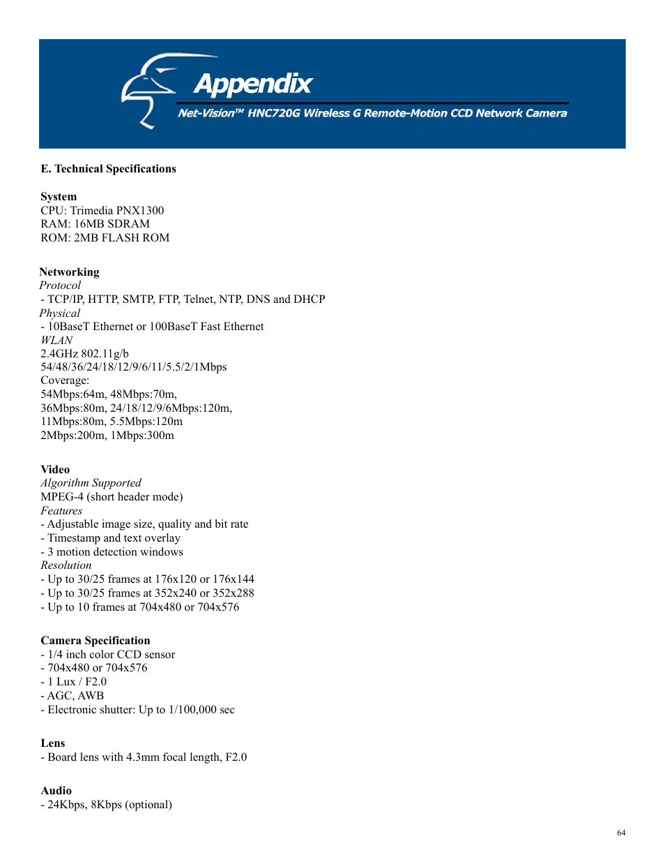 Hawking Technology HNC720G User Manual | Page 64 / 65