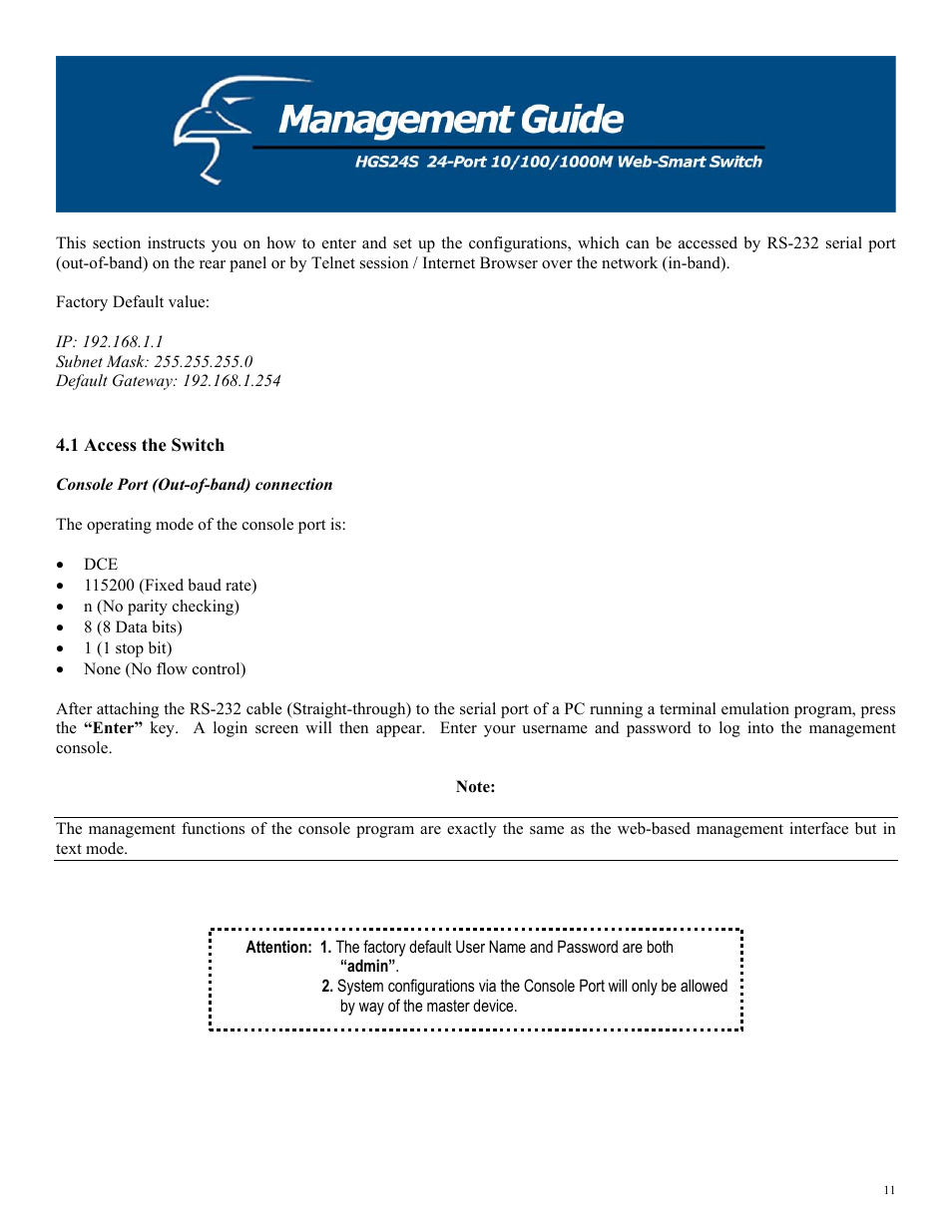 Hawking Technology HGS24S User Manual | Page 11 / 27