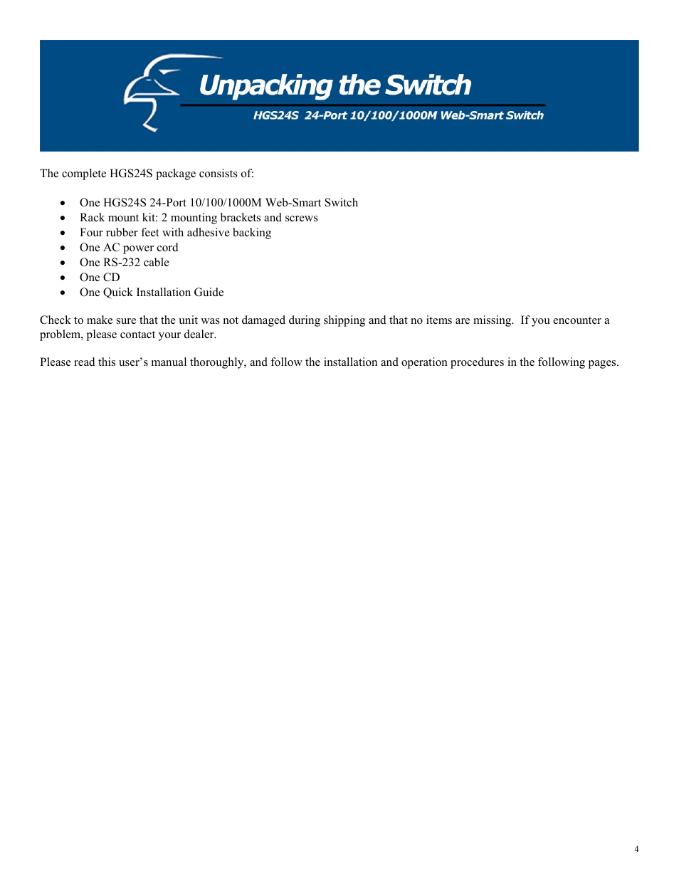 Hawking Technology HGS24S User Manual | Page 4 / 27