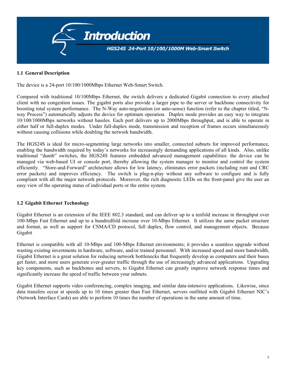Hawking Technology HGS24S User Manual | Page 5 / 27