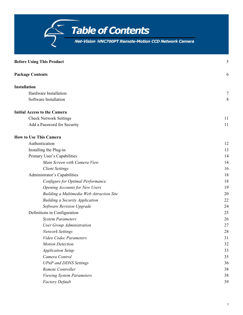 Installation, How to use this camera | Hawking Technology HNC700PT User Manual | Page 3 / 58