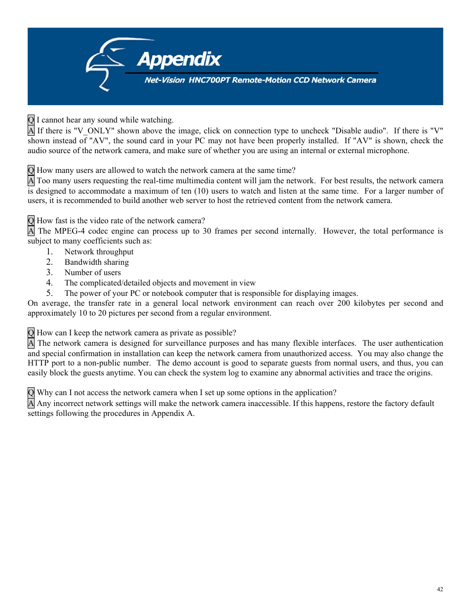 Hawking Technology HNC700PT User Manual | Page 42 / 58