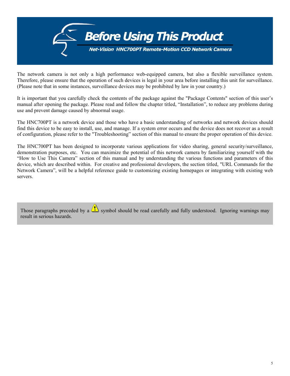 Hawking Technology HNC700PT User Manual | Page 5 / 58