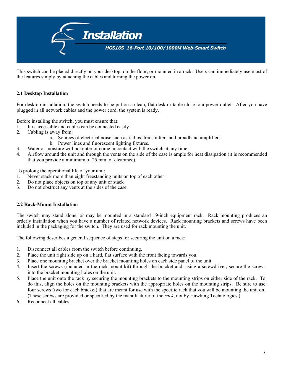 Hawking Technology 10M User Manual | Page 8 / 25
