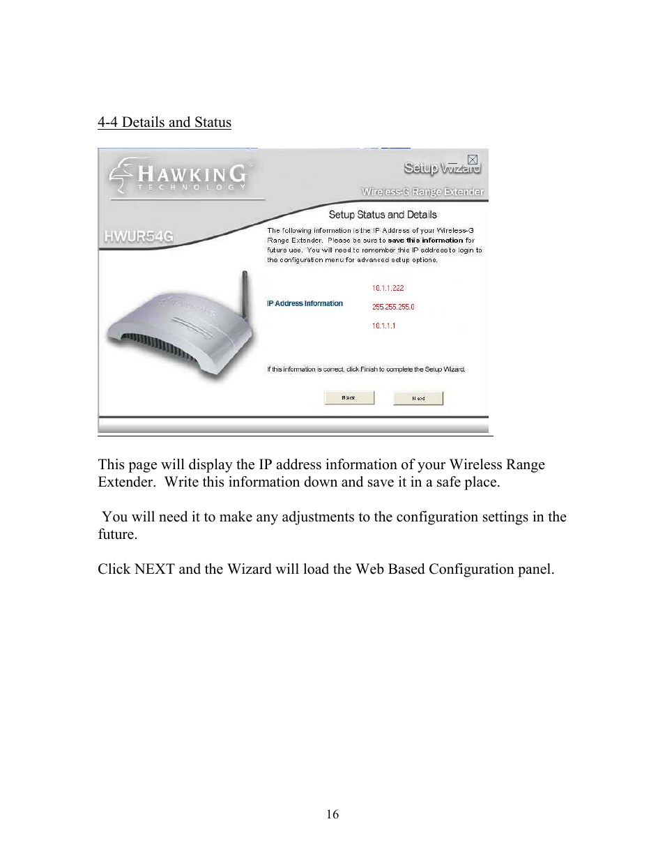 Hawking Technology HWUR54G User Manual | Page 16 / 29