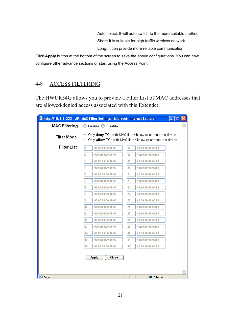 Hawking Technology HWUR54G User Manual | Page 21 / 29