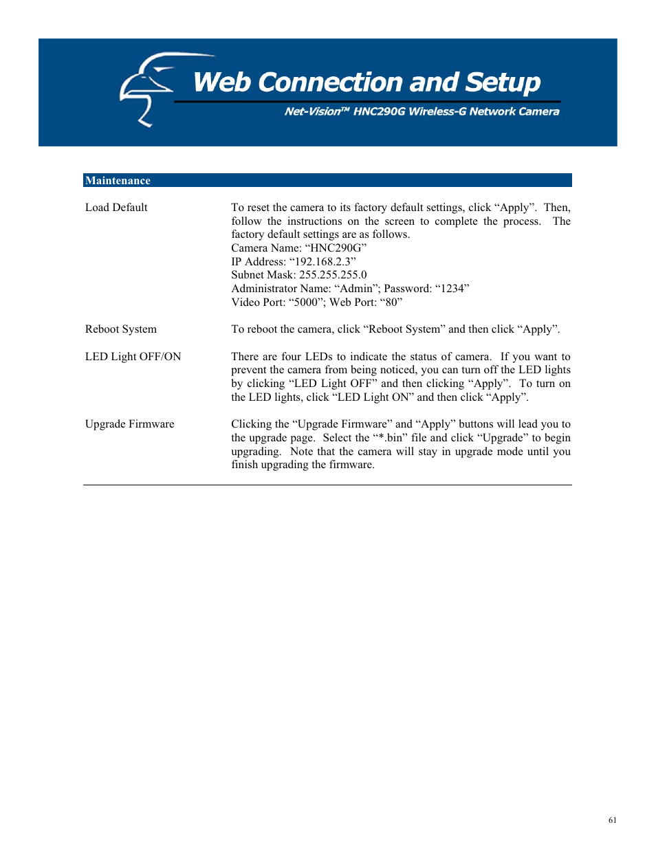 Hawking Technology HNC290G User Manual | Page 61 / 77