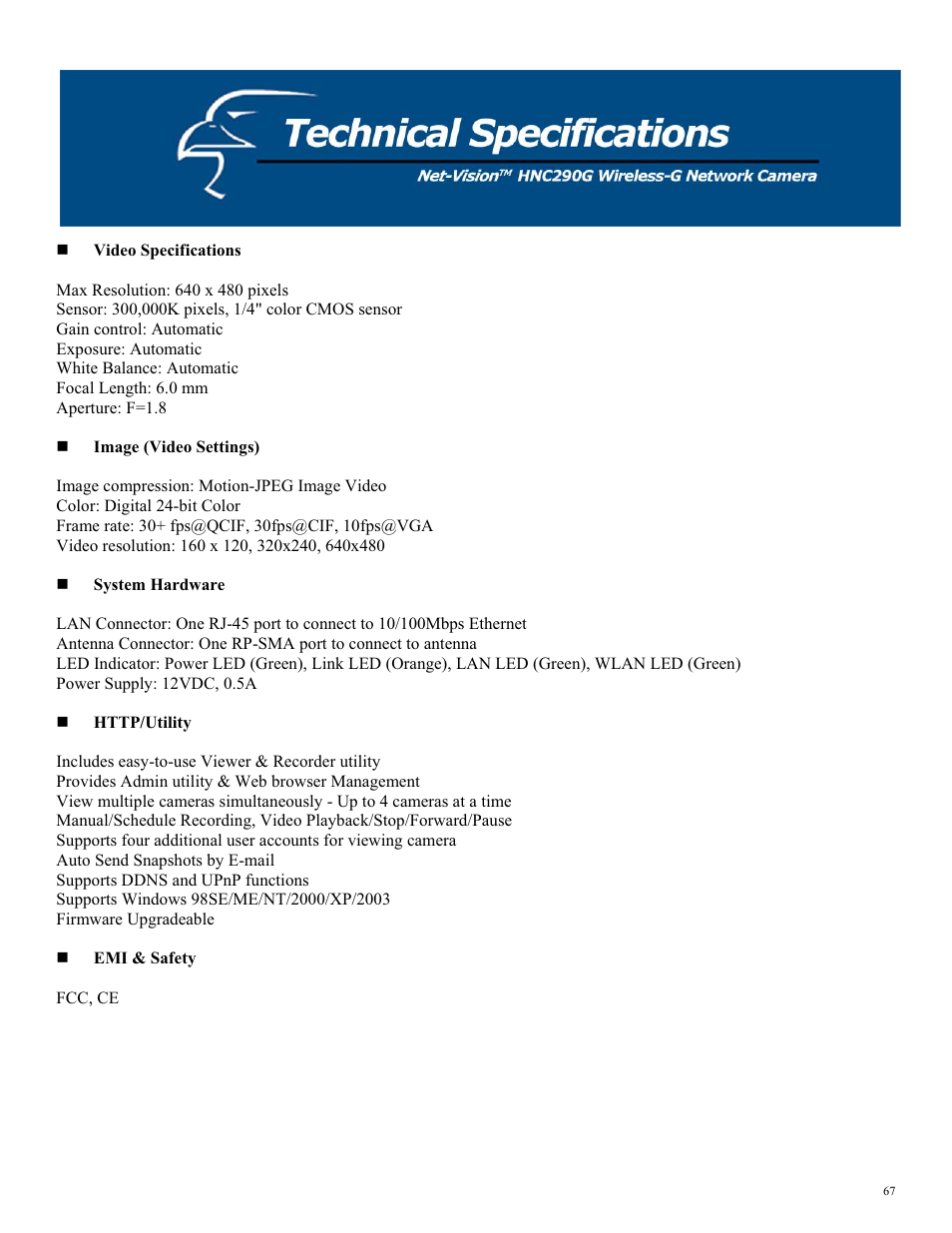 Hawking Technology HNC290G User Manual | Page 67 / 77