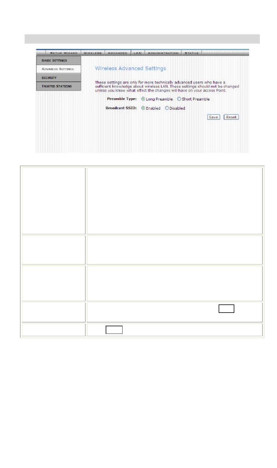 Wireless advanced settings | Hawking Technology Wireless-G Router User Manual | Page 22 / 56