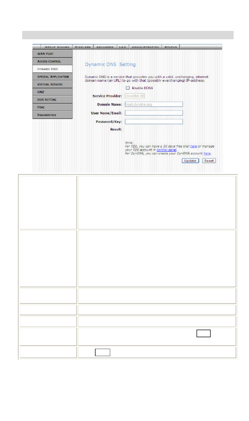 Dynamic dns | Hawking Technology Wireless-G Router User Manual | Page 26 / 56