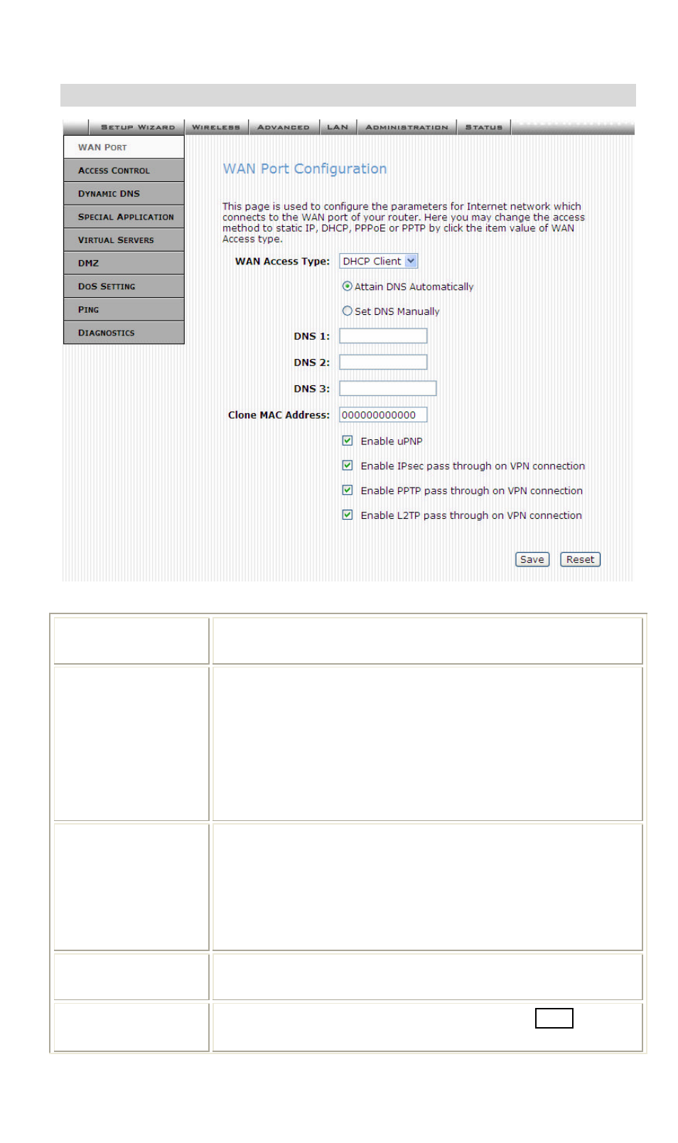 Wan port configuration | Hawking Technology Wireless-G Router User Manual | Page 29 / 56