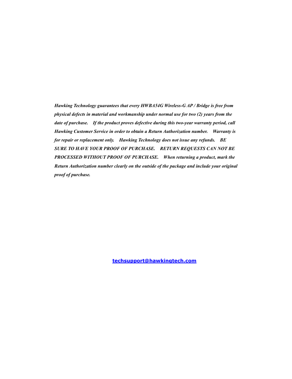 Hawking Technology HWBA54G User Manual | Page 2 / 36