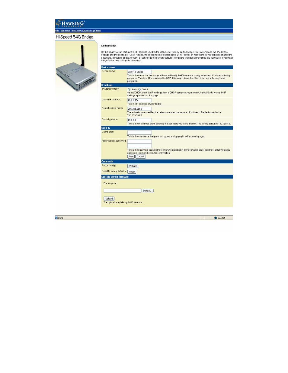 Hawking Technology HWBA54G User Manual | Page 36 / 36