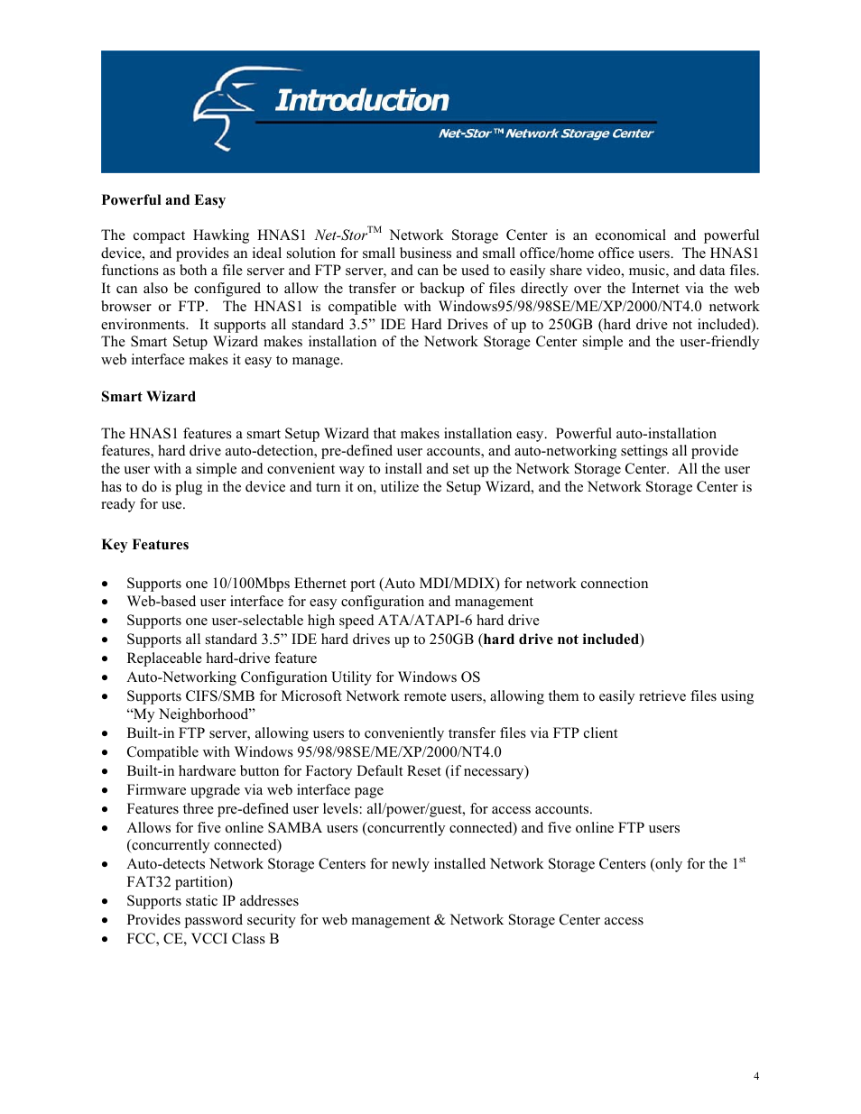 Hawking Technology HNAS1 User Manual | Page 4 / 53