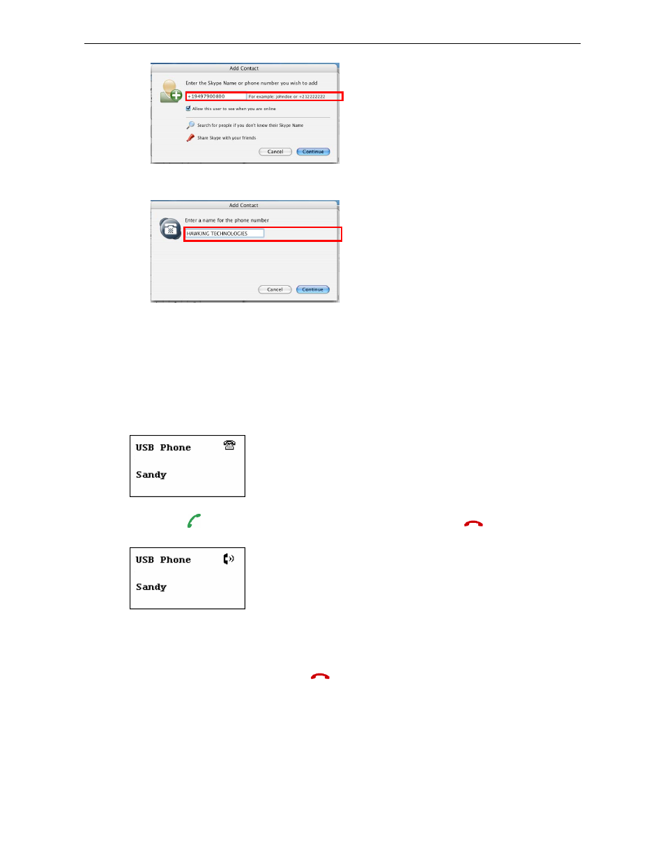 Answering a call, Ending / rejecting a call, Missed calls | Hawking Technology Net-Talk HNT1A User Manual | Page 18 / 31