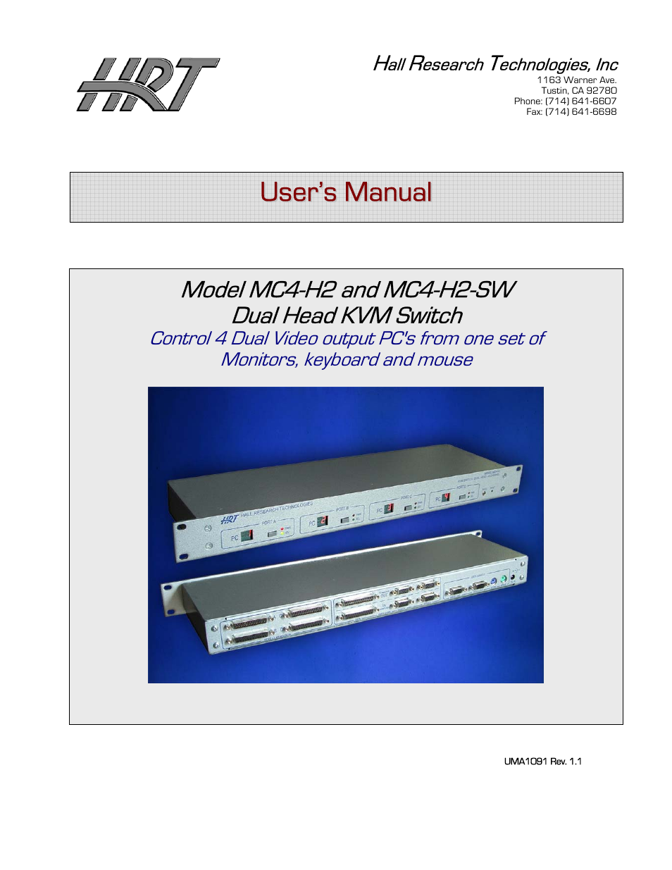 Hawking Technology MC4-H2 User Manual | 12 pages