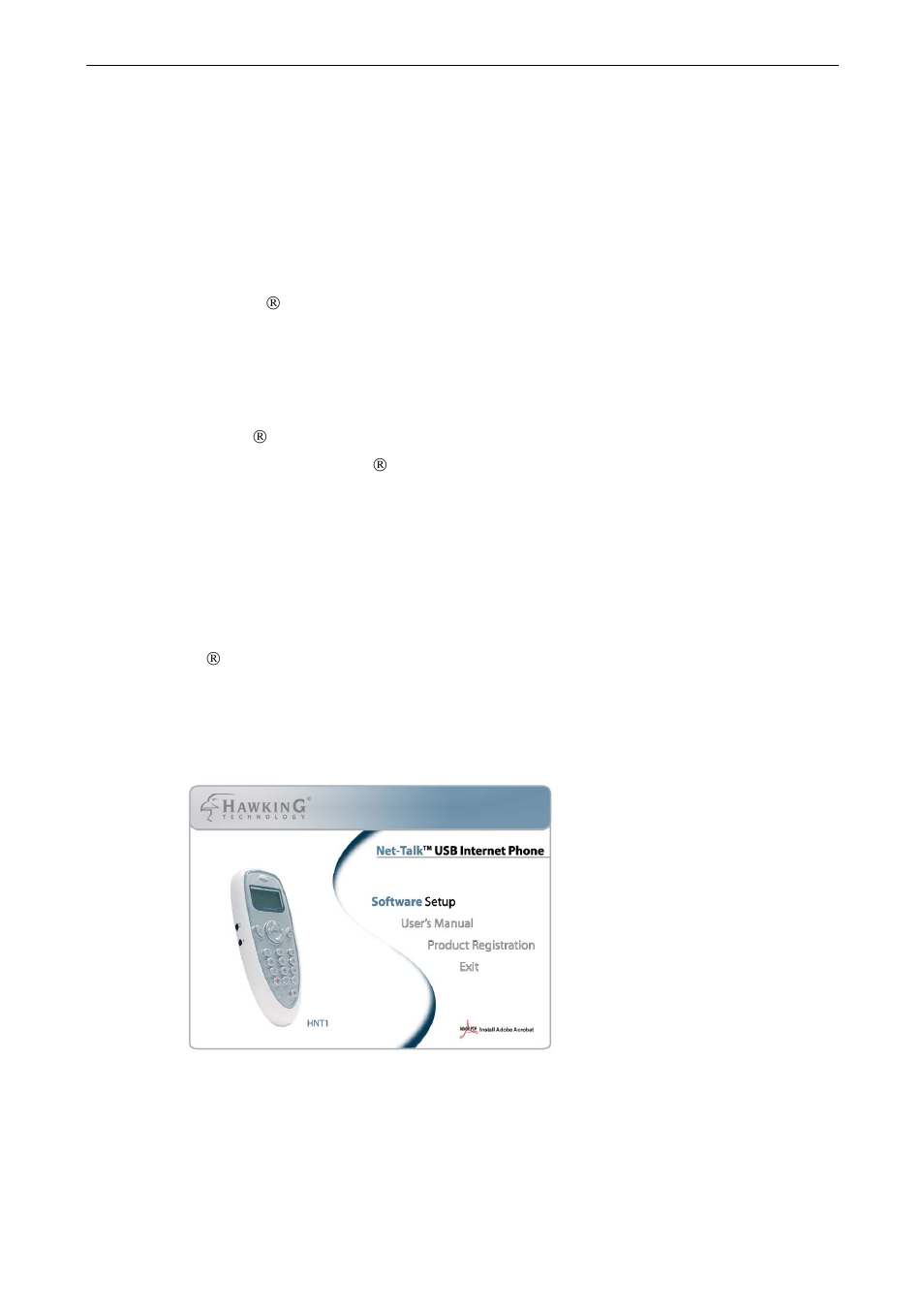 Application installation, Installing skype software, Installing the net-talk™ phone software | Hawking Technology HNT1 User Manual | Page 12 / 34