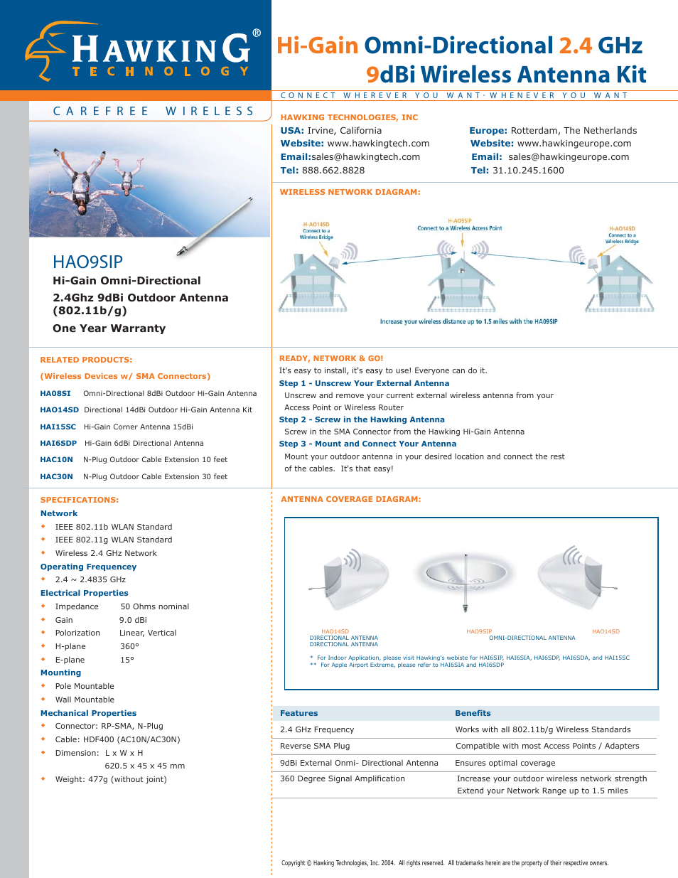 Hao9sip | Hawking Technology Hawking Hi-Gain Wireless USB Network Dish Adapter 300N User Manual | Page 24 / 24