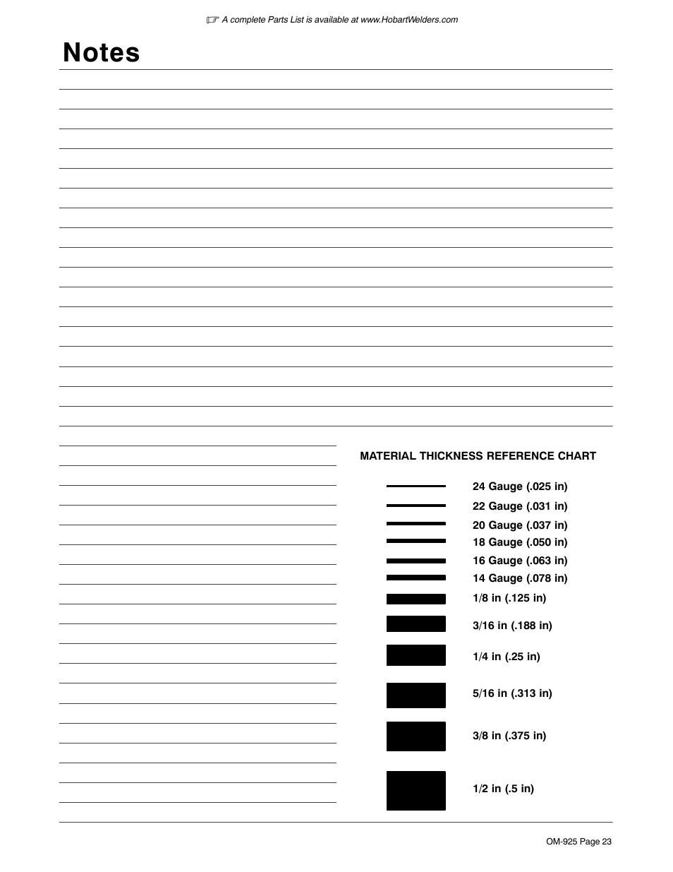 Hobart Welding Products HANDLER 140 OM-925 User Manual | Page 27 / 48