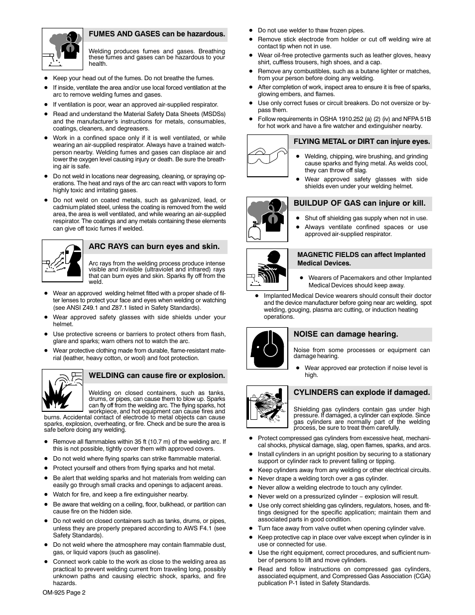 Hobart Welding Products HANDLER 140 OM-925 User Manual | Page 6 / 48