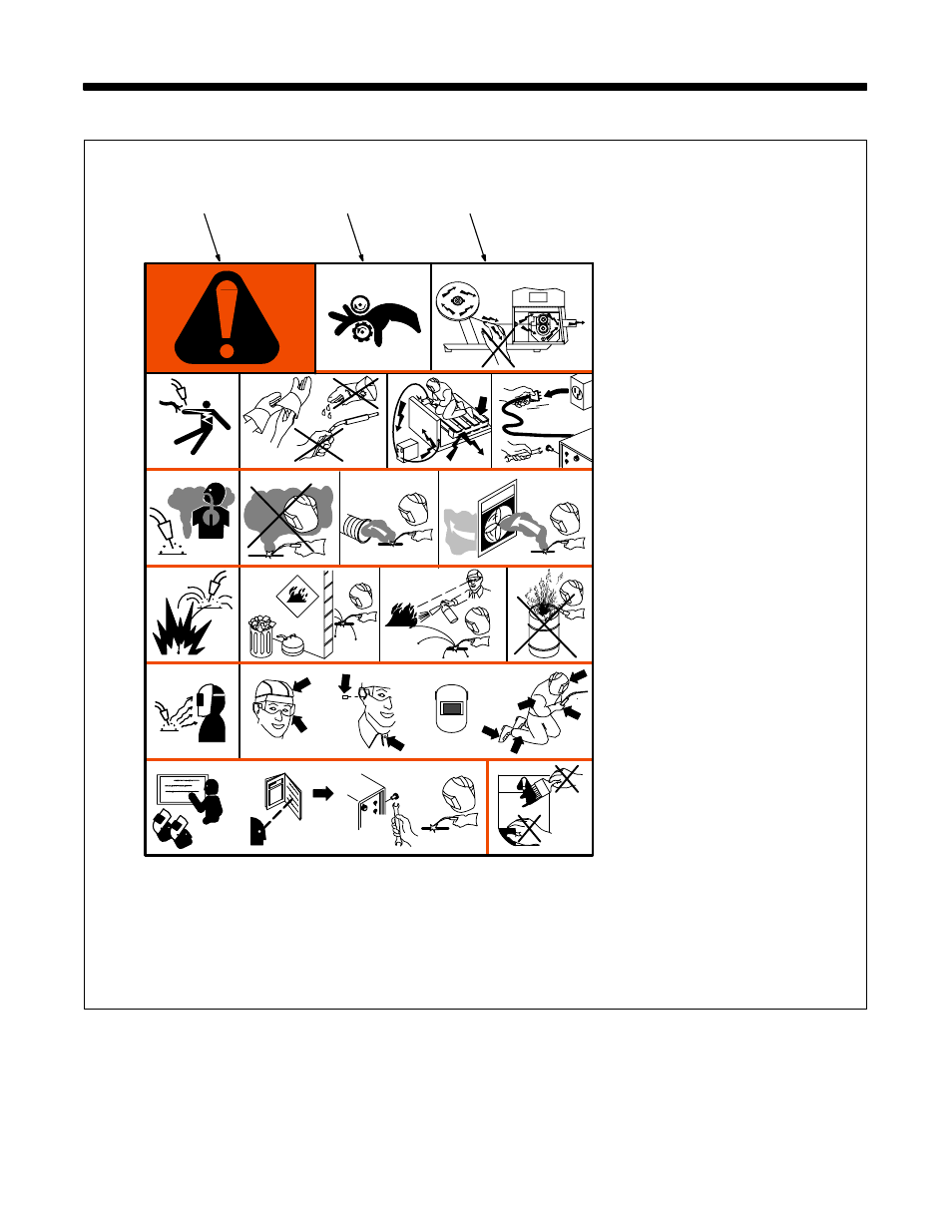 1. warning label definitions | Hobart Welding Products OM-1594 User Manual | Page 13 / 68