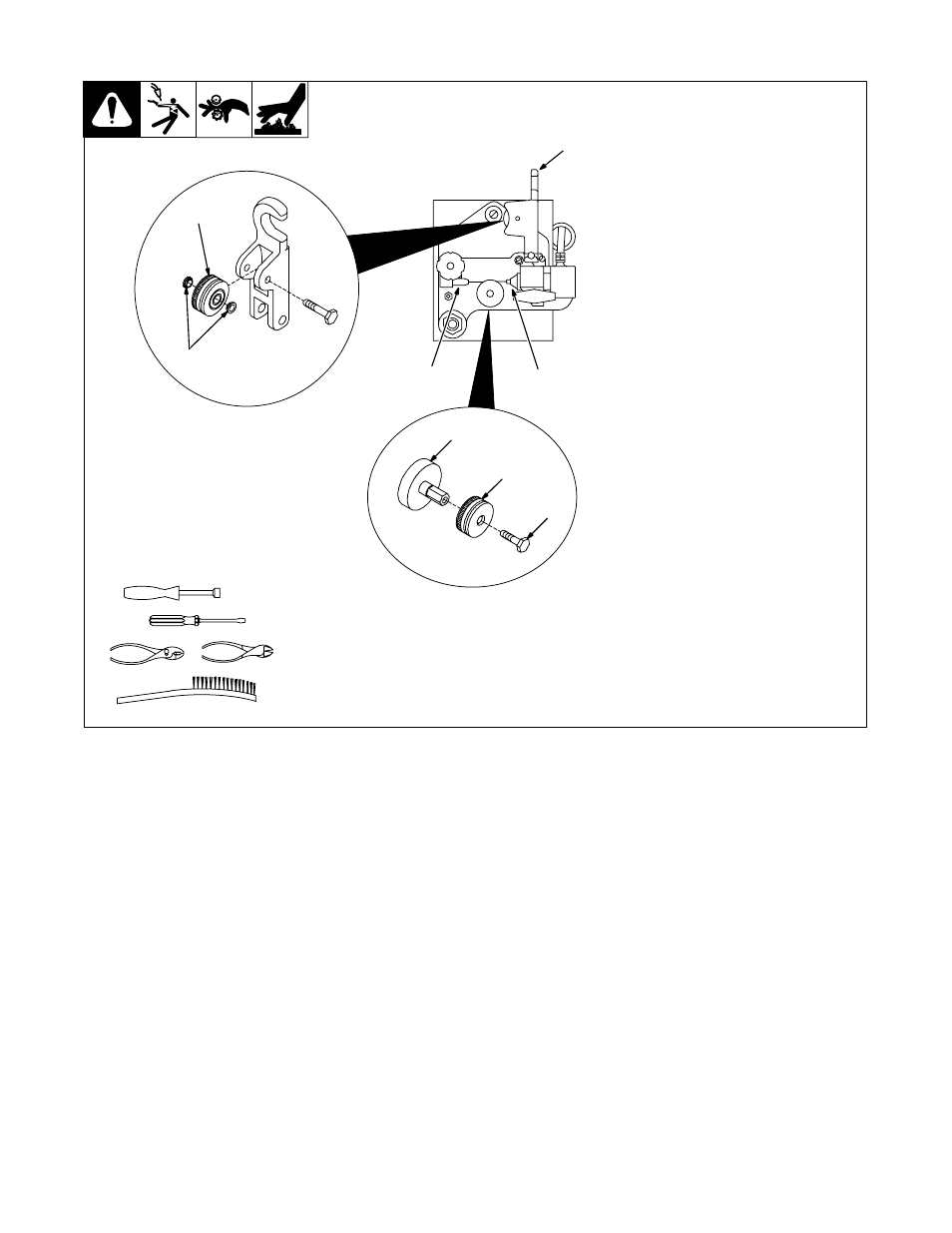 1. feeder drive assembly maintenance | Hobart Welding Products OM-1594 User Manual | Page 35 / 68