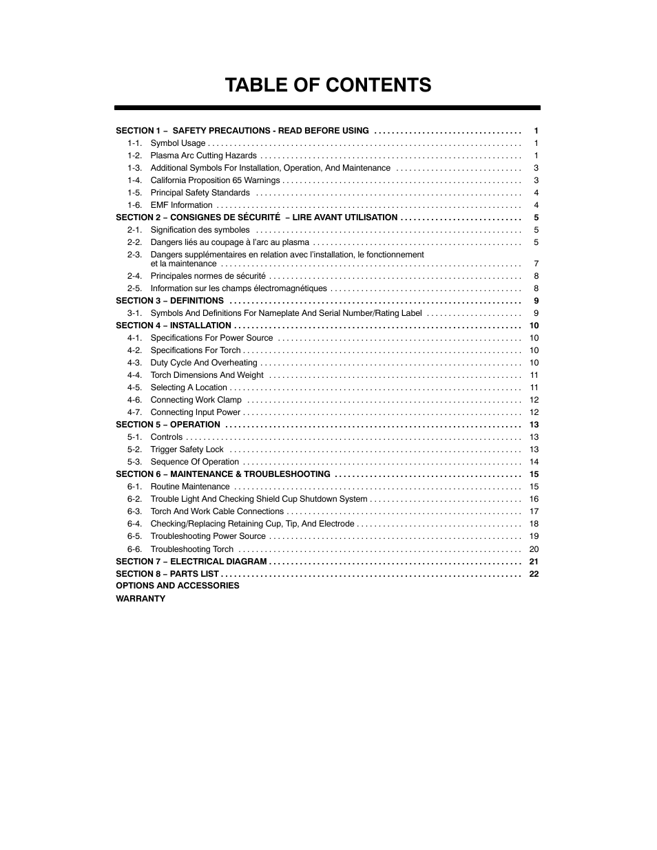 Hobart Welding Products 250A User Manual | Page 3 / 32
