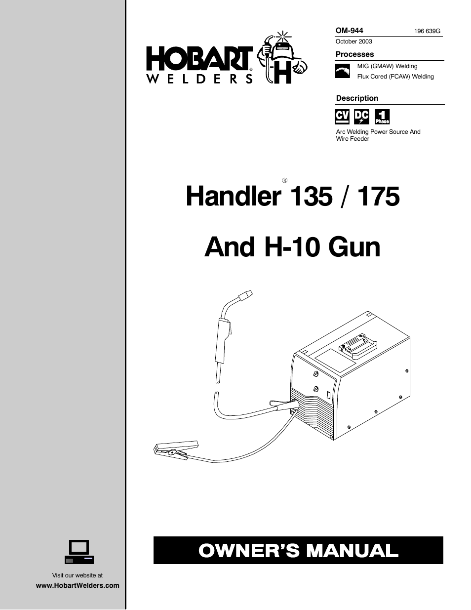 Hobart Welding Products OM-944 196 639G User Manual | 52 pages