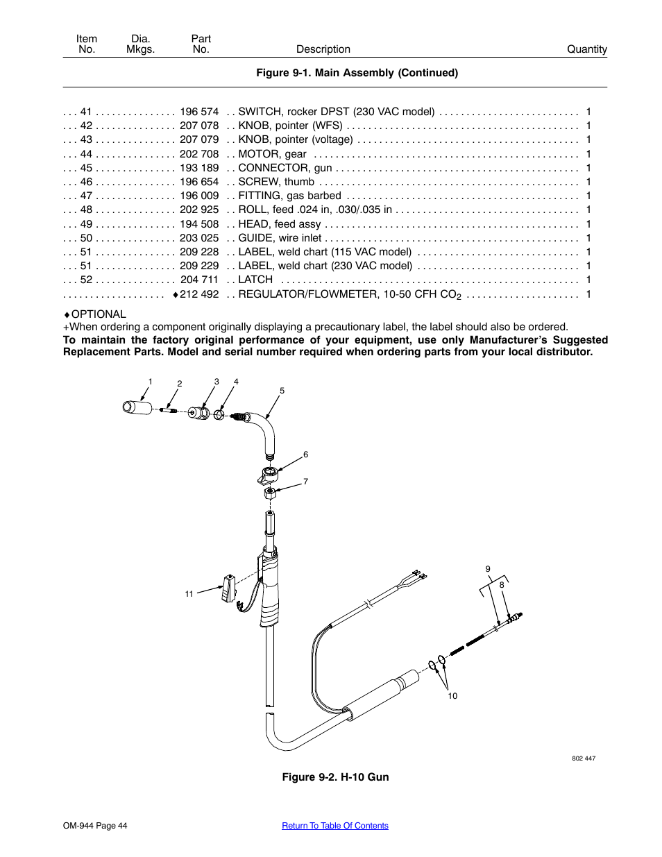 Hobart Welding Products OM-944 196 639G User Manual | Page 48 / 52