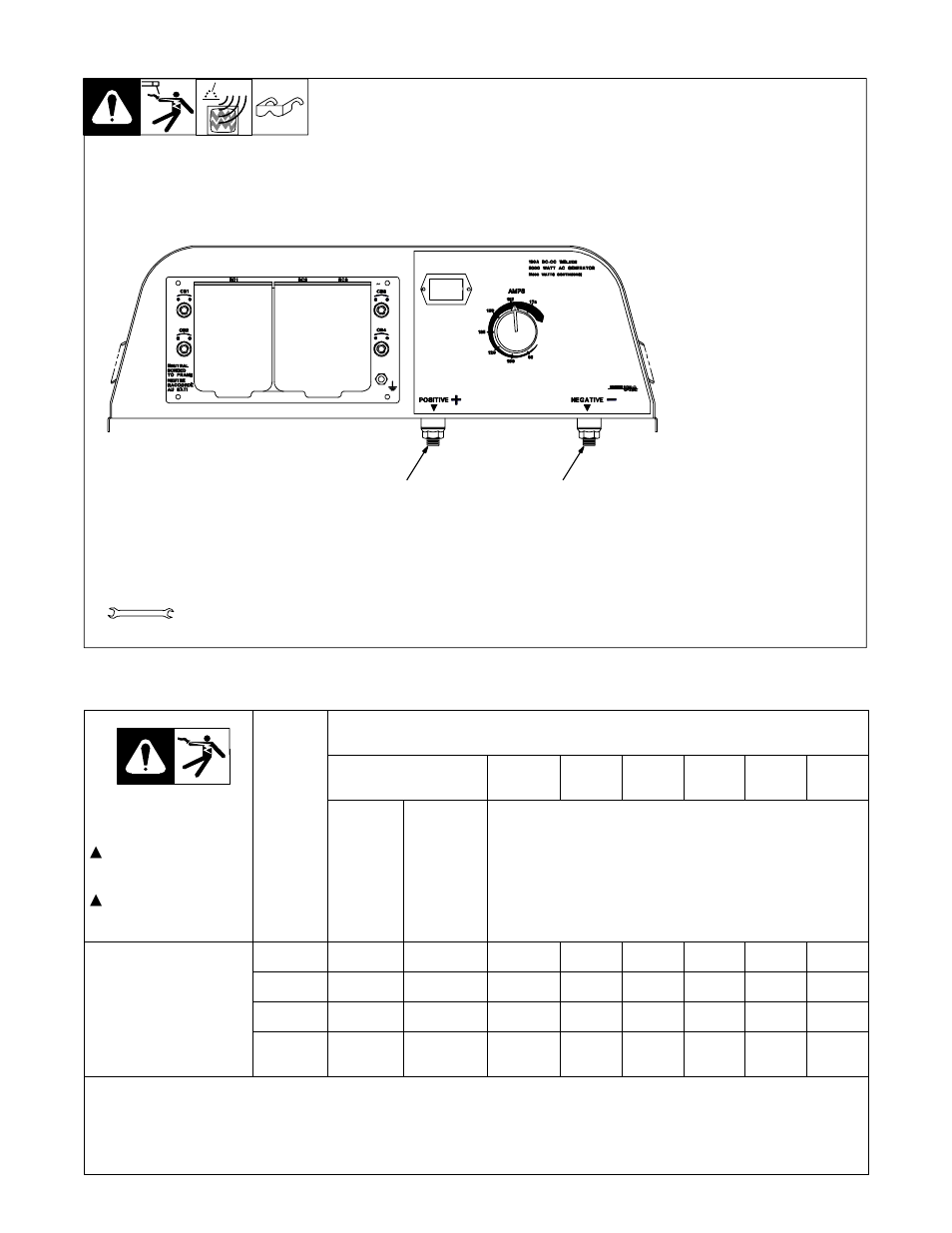 7. connecting to weld output terminals, 8. selecting weld cable sizes | Hobart Welding Products CHAMP 2060 User Manual | Page 21 / 60