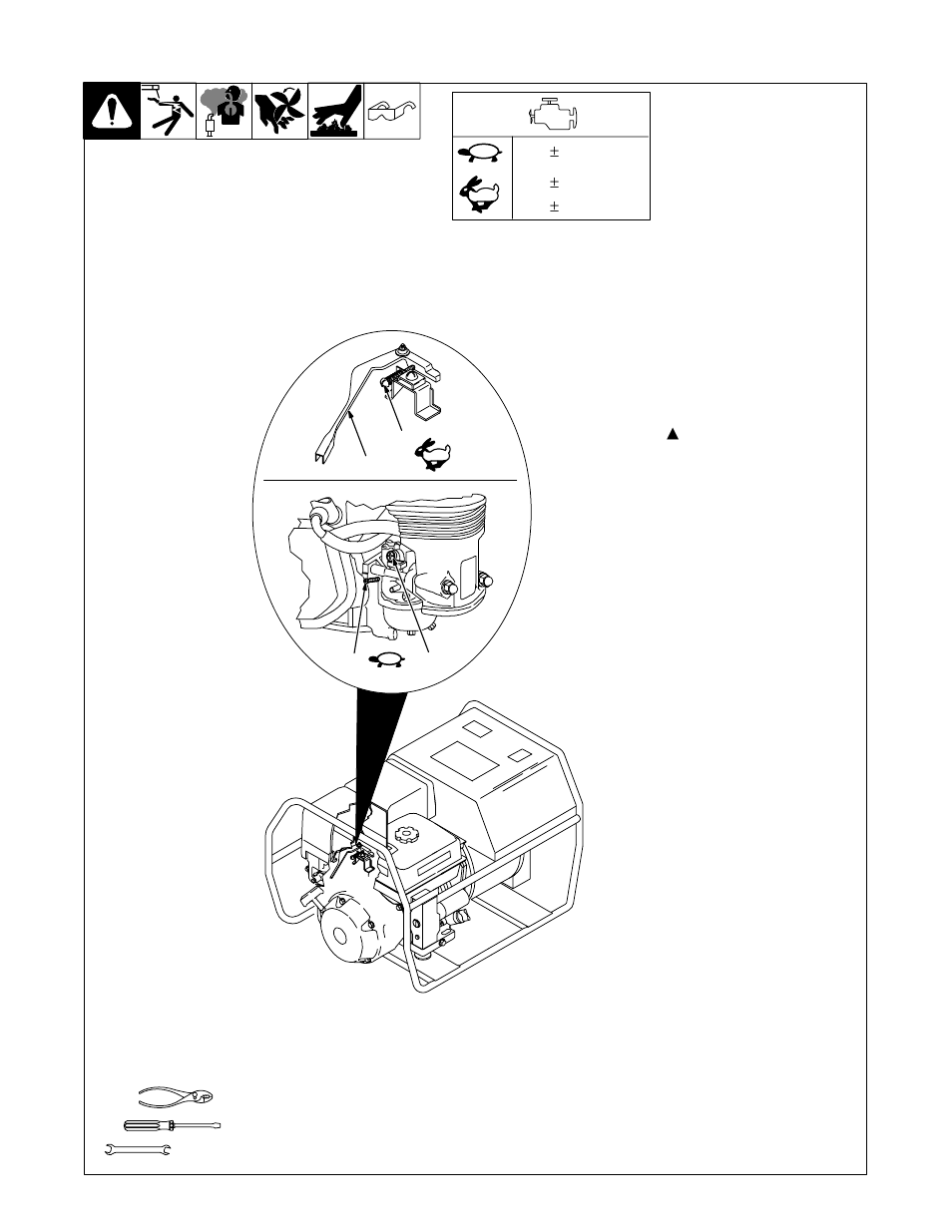 5. adjusting engine speed (honda-powered units) | Hobart Welding Products CHAMP 2060 User Manual | Page 31 / 60