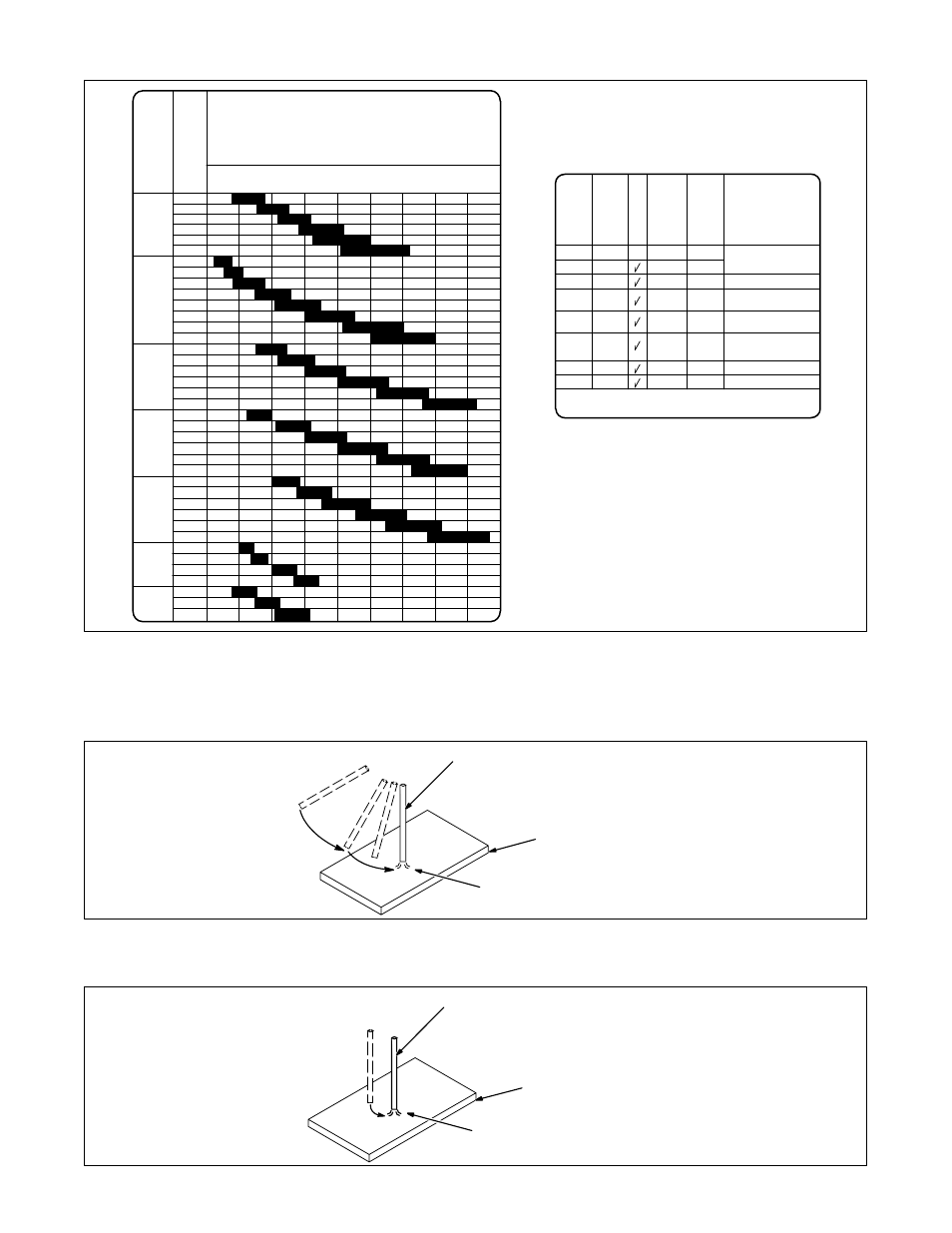 2. electrode and amperage selection chart, 3. striking an arc – scratch start technique, 4. striking an arc – tapping technique | Hobart Welding Products CHAMP 2060 User Manual | Page 47 / 60