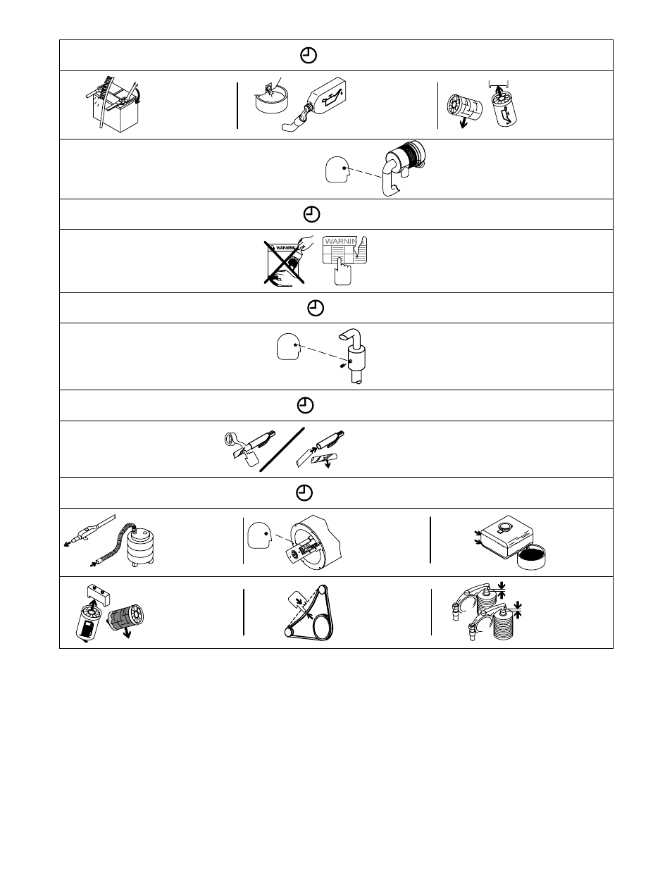 100 h, 200 h, 250 h | 500 h, 1000 h | Hobart Welding Products OM-494 User Manual | Page 37 / 76