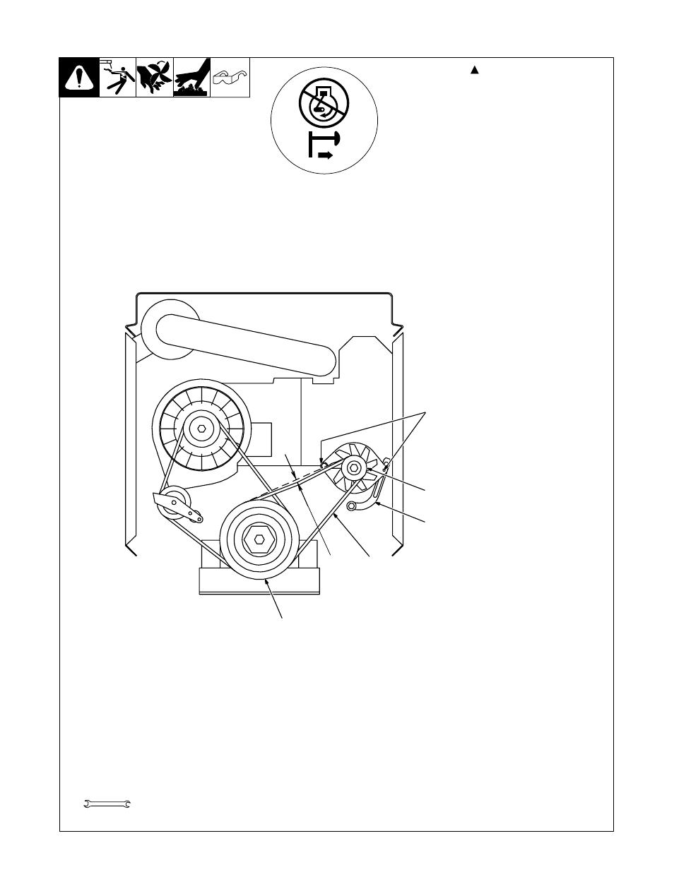 7. checking and replacing alternator belt | Hobart Welding Products OM-494 User Manual | Page 42 / 76