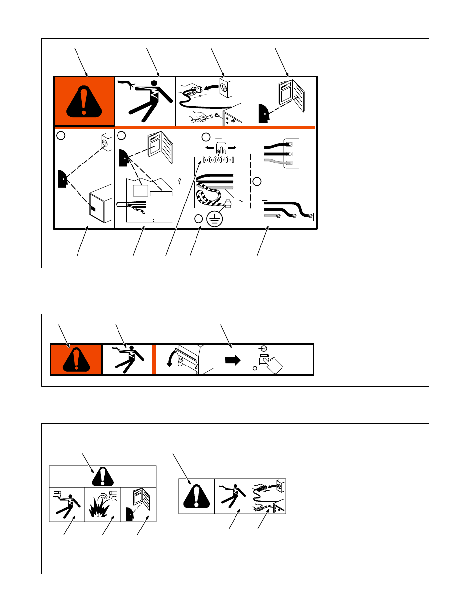2. input connection label, 3. electric shock and airflow label, 4. nameplate safety symbols | Hobart Welding Products 652 User Manual | Page 14 / 40