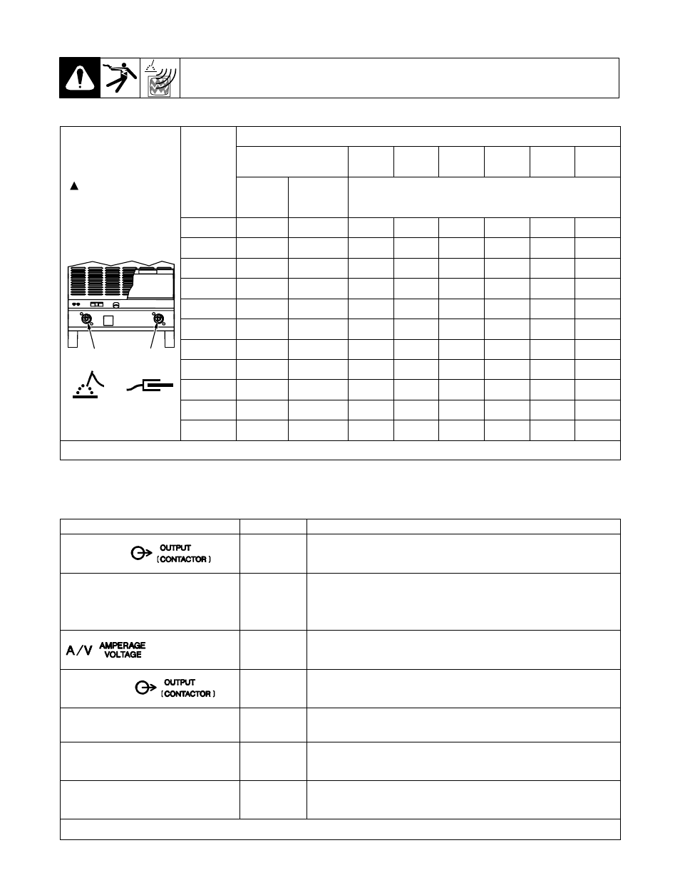 8. weld output terminals and selecting cable sizes, 9. remote 14 receptacle information | Hobart Welding Products 652 User Manual | Page 21 / 40