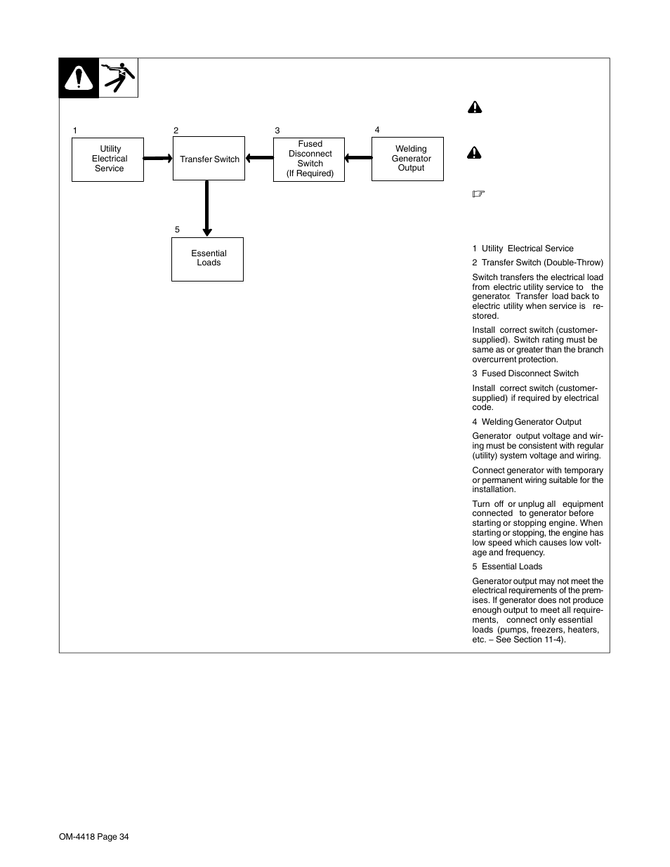 10. typical connections to supply standby power | Hobart Welding Products CHAMPION 4500 OM-4418 User Manual | Page 38 / 52