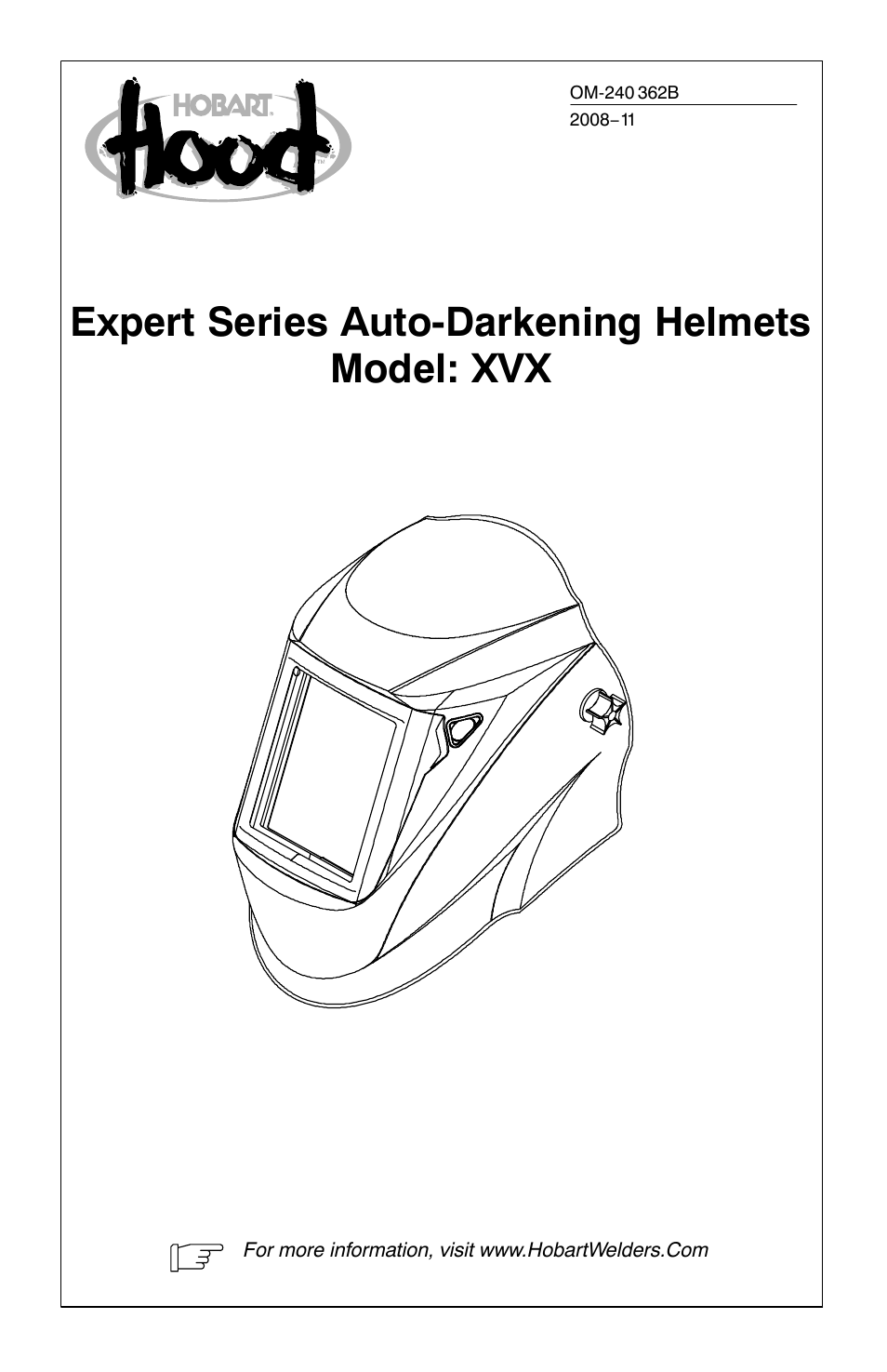 Hobart Welding Products HOOD XVX User Manual | 20 pages