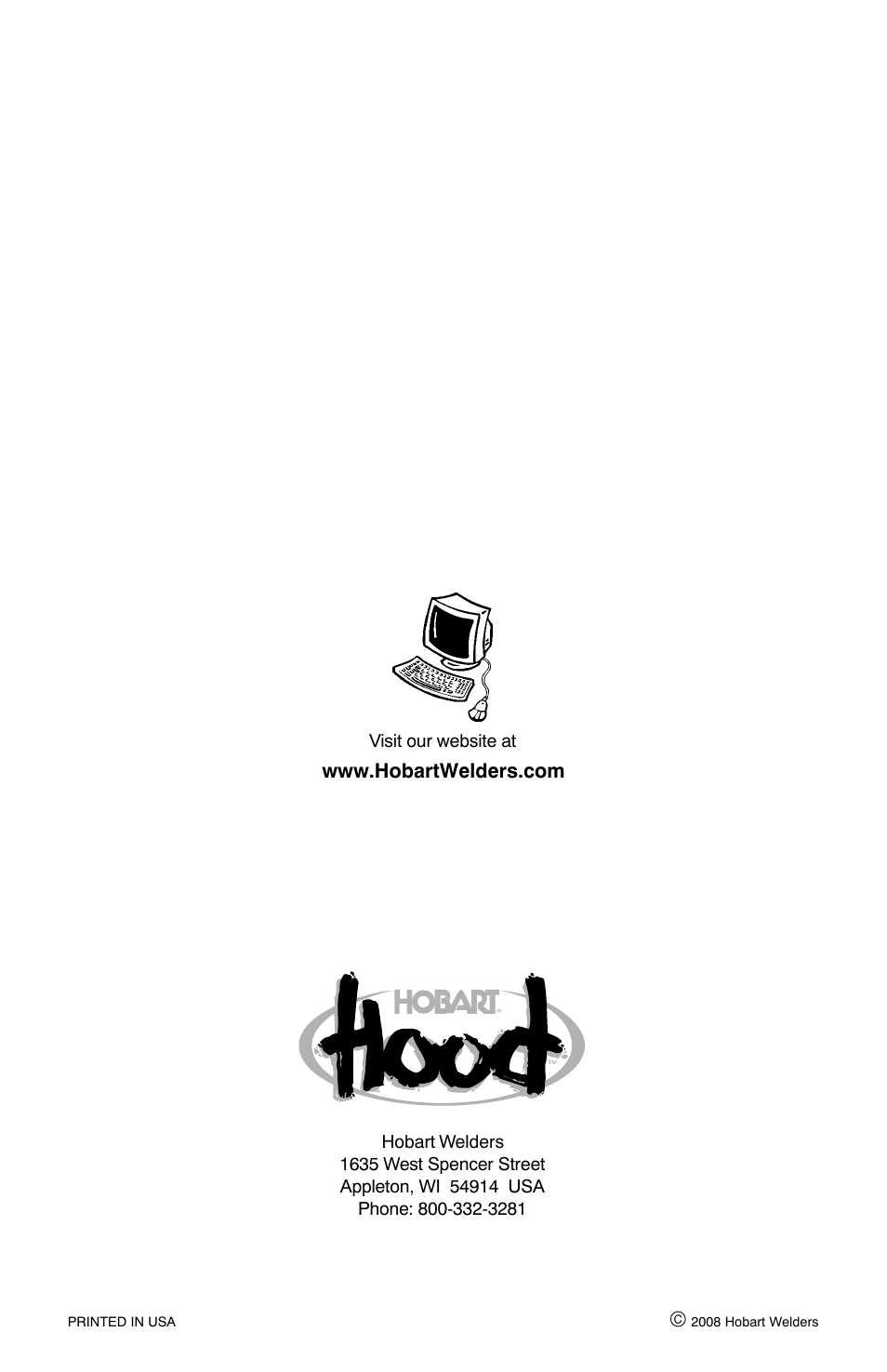 Hobart Welding Products HOOD XVX User Manual | Page 20 / 20