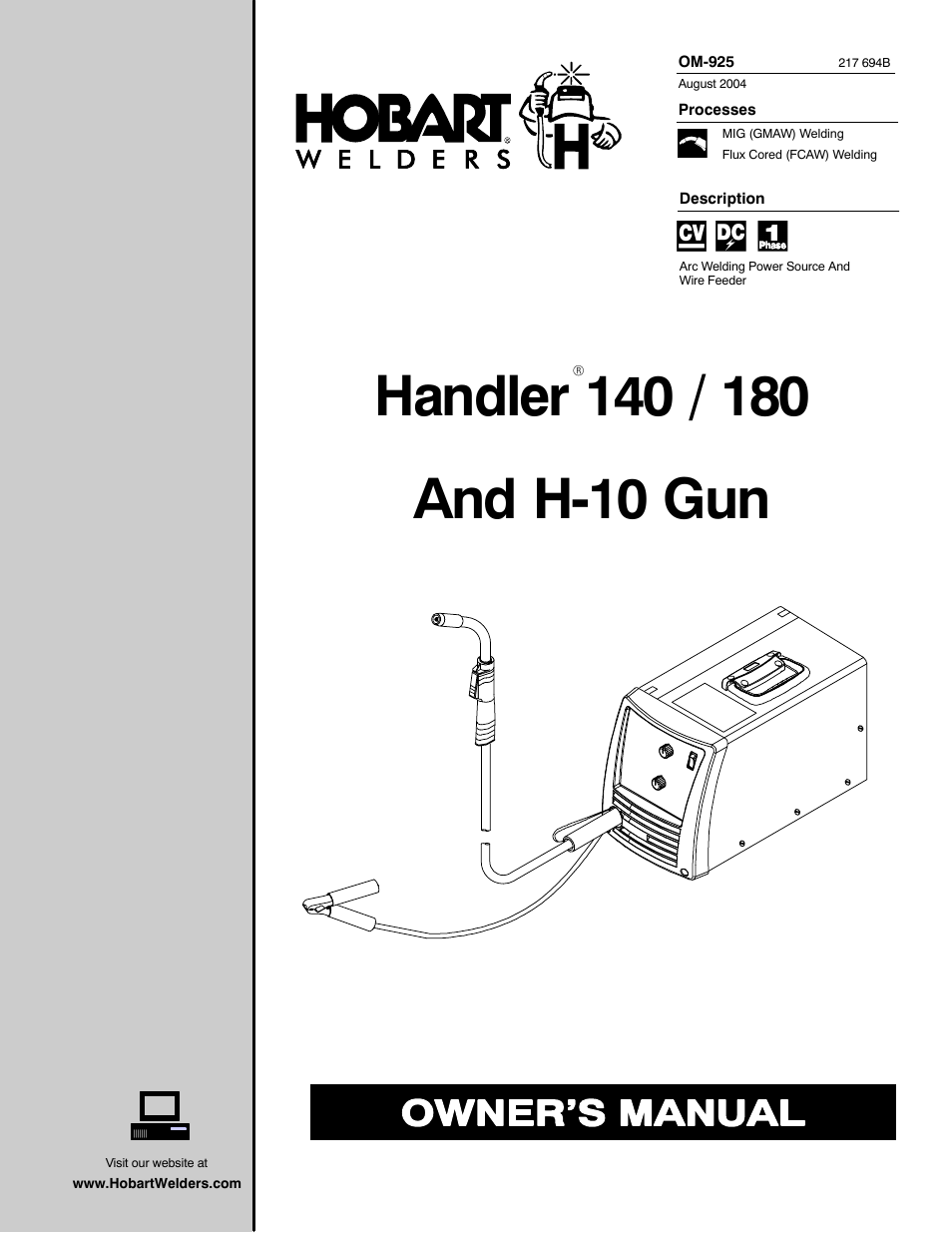 Hobart Welding Products HANDLER 140 User Manual | 52 pages