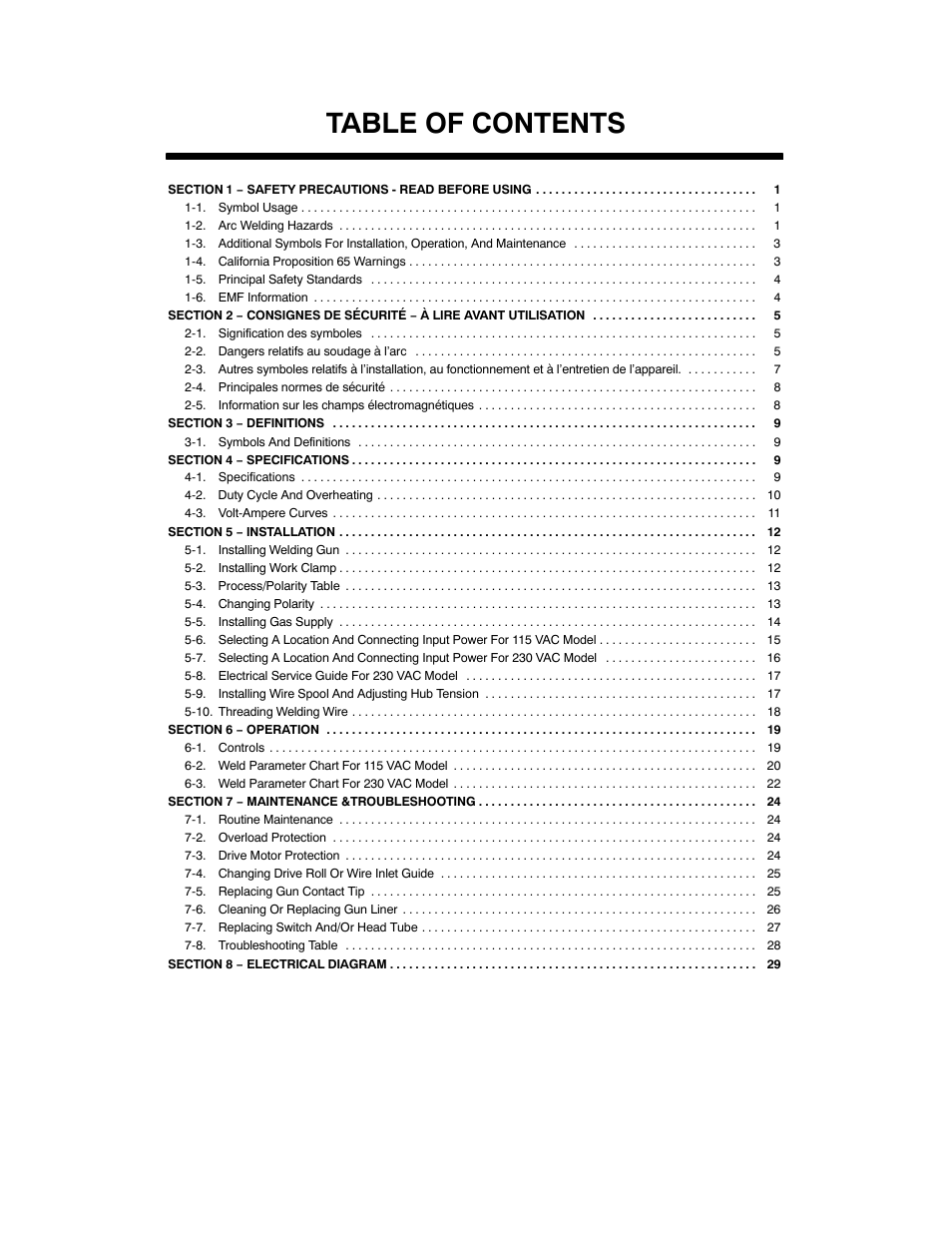 Hobart Welding Products HANDLER 140 User Manual | Page 3 / 52
