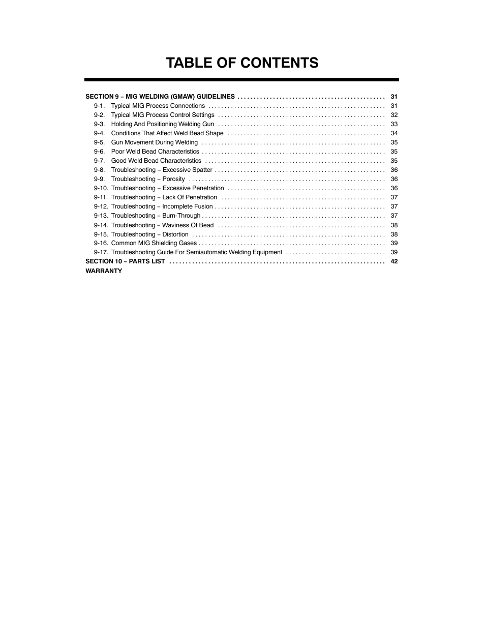 Hobart Welding Products HANDLER 140 User Manual | Page 4 / 52