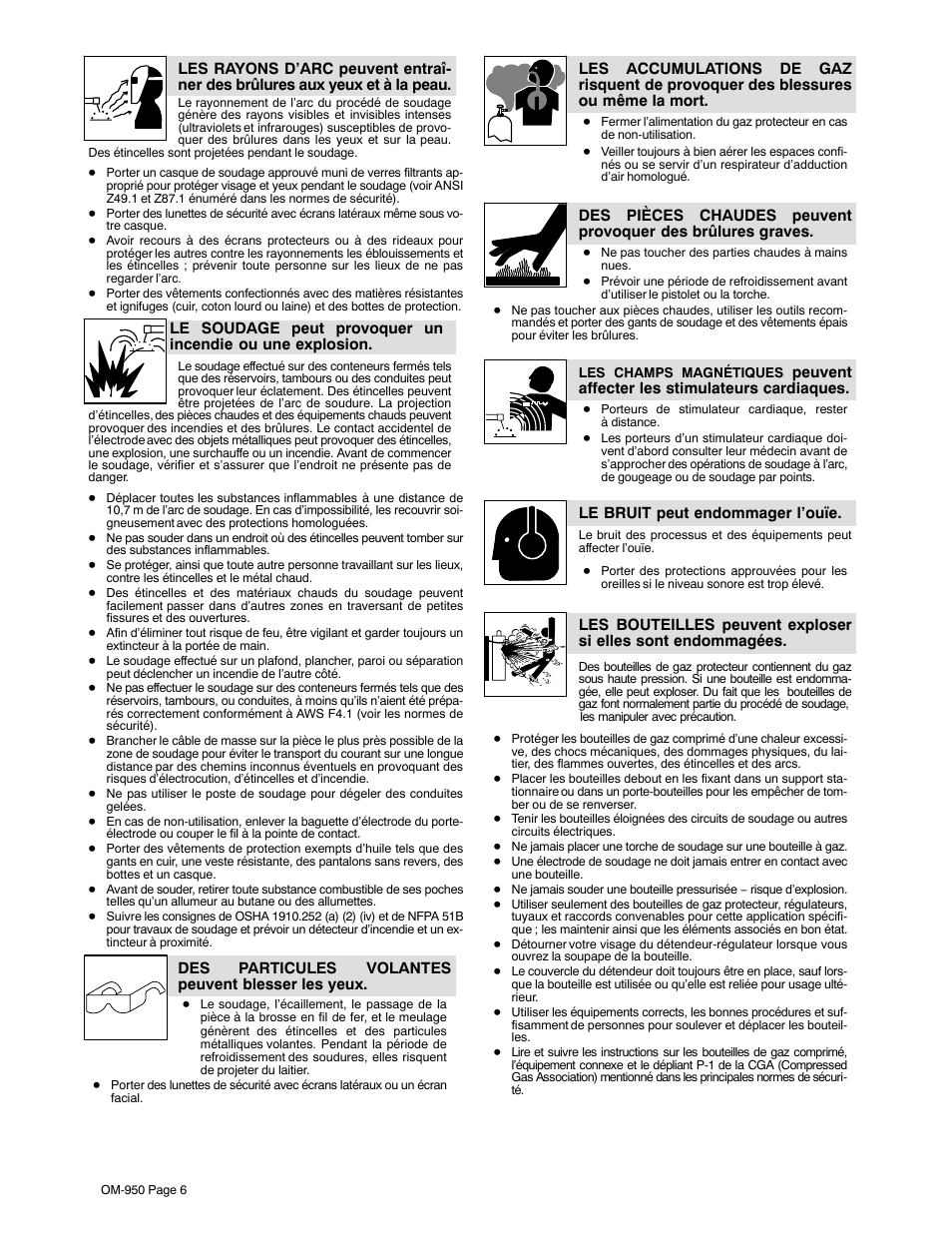 Hobart Welding Products STICKMATE OM-950 User Manual | Page 10 / 40